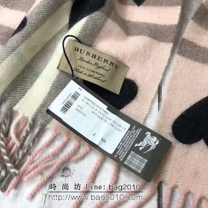 BURBERRY巴寶莉 B家原單經典爆款 桃心雙面羊絨圍巾 親子款 LLWJ6075